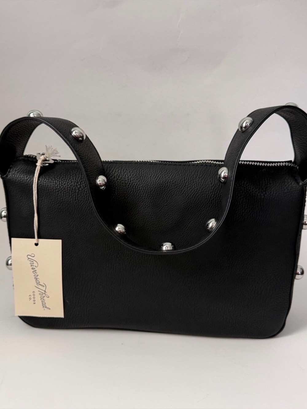 Universal Thread Black Shoulder Bag with Silver Stud Accents